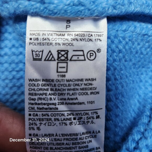 Banana republic! Cozy Blue Knit Sweater - Size Small - Picture 6 of 8